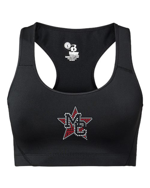 Rhinestones MC bra size stones Girls' Sports Bra