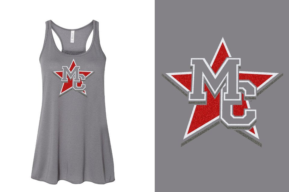 Magnitude MC star glitter 3-color Youth Flowy Racerback Tank