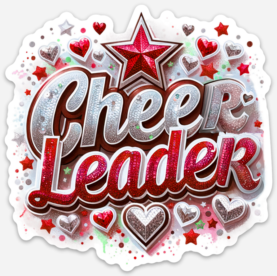 Cheerleadeer Red Sticker