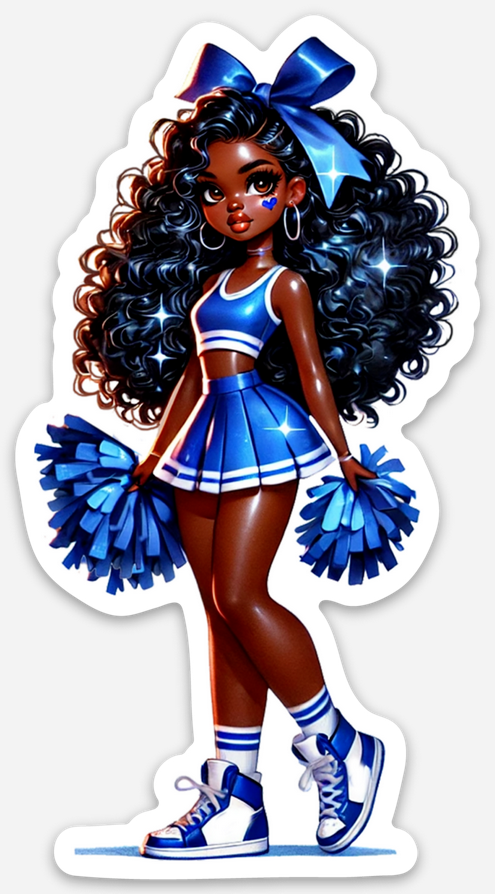 Cheerleader Blue 6 Sticker