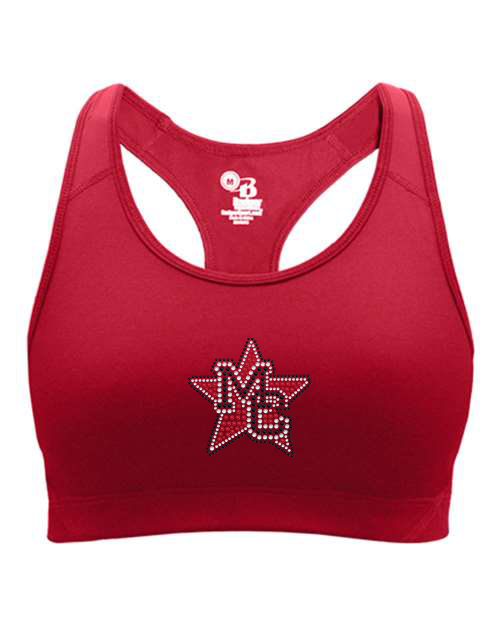 Rhinestones MC bra size stones Women's Sports Bra