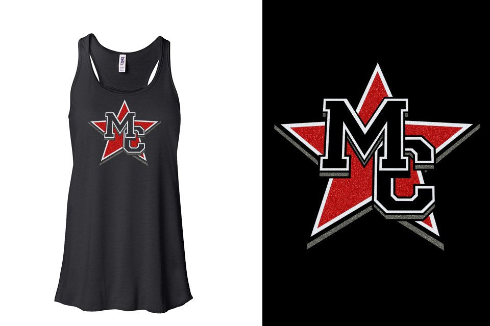 Magnitude MC star glitter 3-color Youth Flowy Racerback Tank