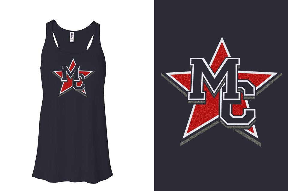 Magnitude MC star glitter 3-color Youth Flowy Racerback Tank