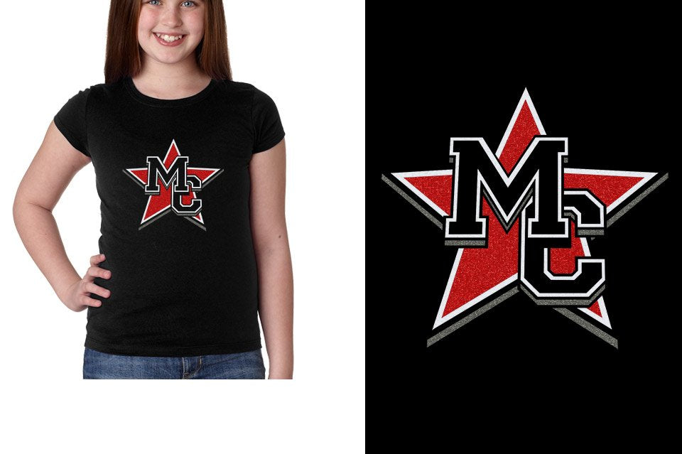 Magnitude MC star glitter 3-color Girls' Princess T-Shirt