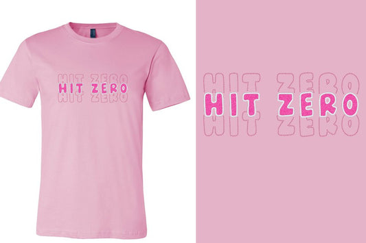 HIT ZERO 3 lines glitter rhinestones Unisex t-shirt