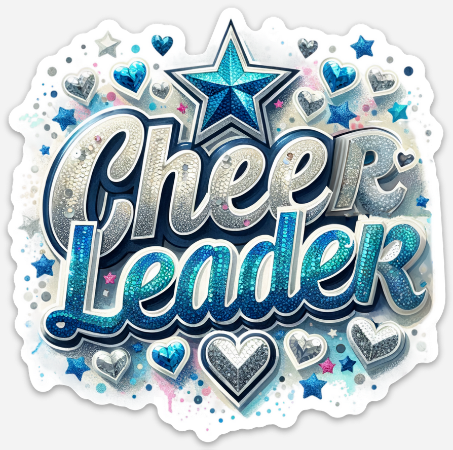 Cheerleadeer Blue Sticker