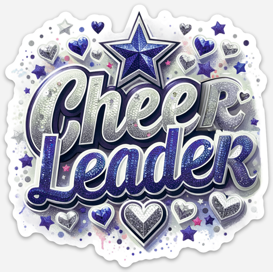 Cheerleadeer Navy Blue Sticker